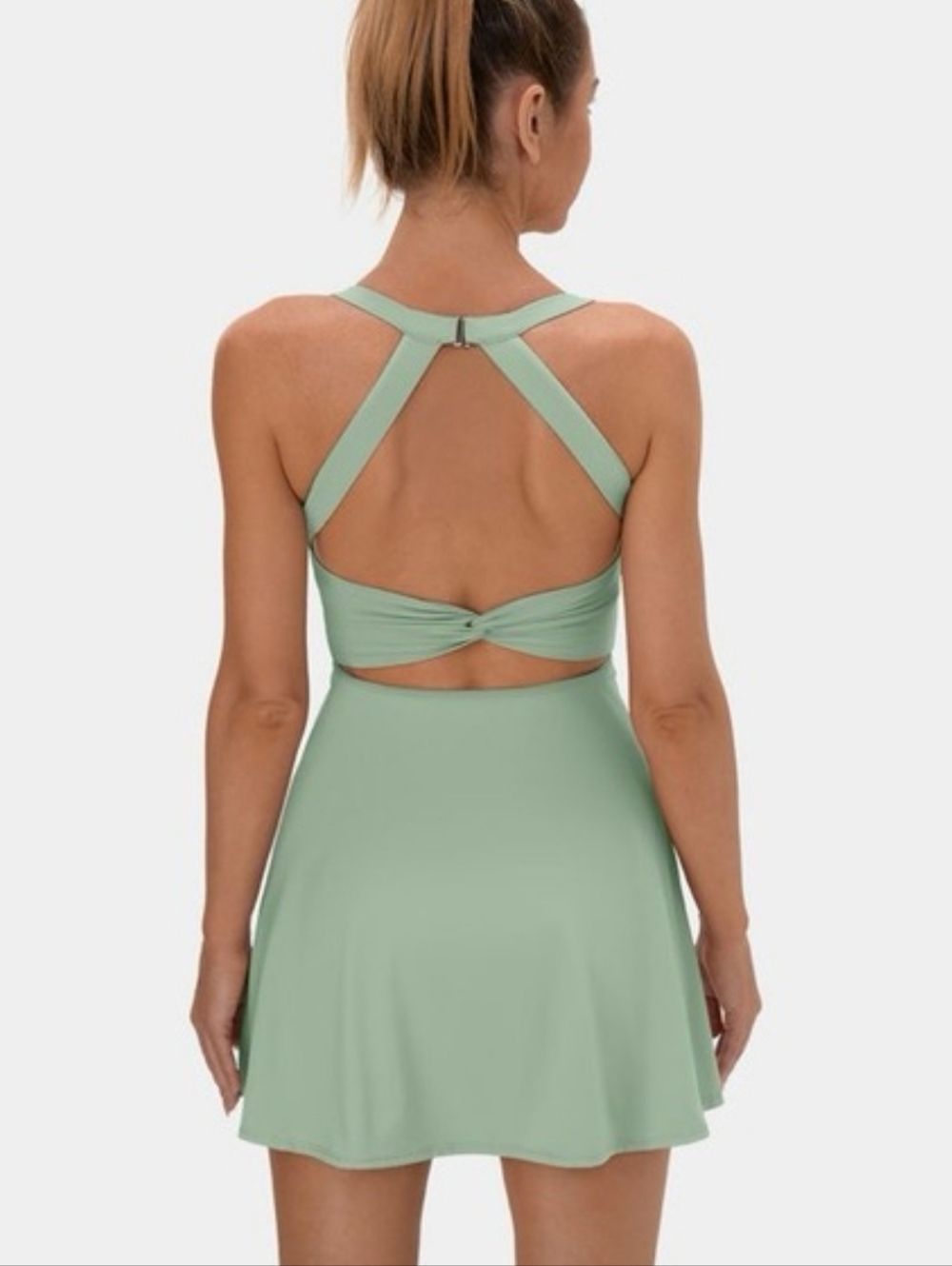 Halara Romper Active Dress Xs Forest Green
